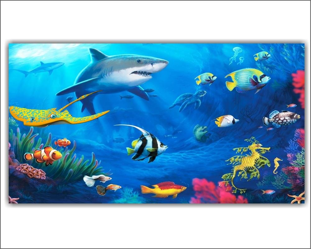 Whale, Colorfull Fishes With Amazing sea view, Floor sticker, 3D, Bedroom, Living room, Drawing room, For Kids room, Bathroom, Peel and Stick, PVC Vinyl, Easy to use, Multicolor Size 59 cm X 35 cm, Pack of 1, Brand Jump up (B07DH8NYNC) Amazon Price History, Amazon Price Tracker