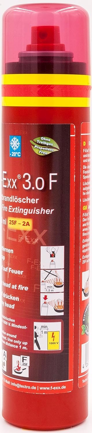 F-Exx 3.0 F - Fettbrand- und Festbrand-Feuerlöscher für Haushalt und Küche im 2er-Pack (Made in Germany)