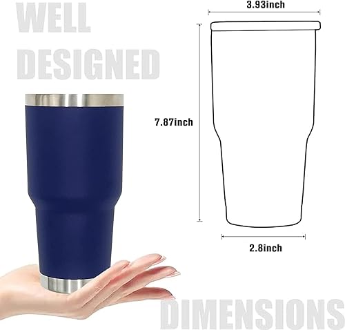 Miniatura 4 de GOBATT Taza de café de viaje aislada de 30 onzas con tapas y pajitas, vaso de café de doble vacío de acero inoxidable con recubrimiento de polvo