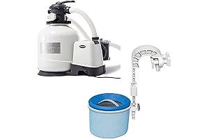 SX3000 Krystal Clear Sand Filter Pump with Deluxe Wall Mount Pool Surface Skimmer