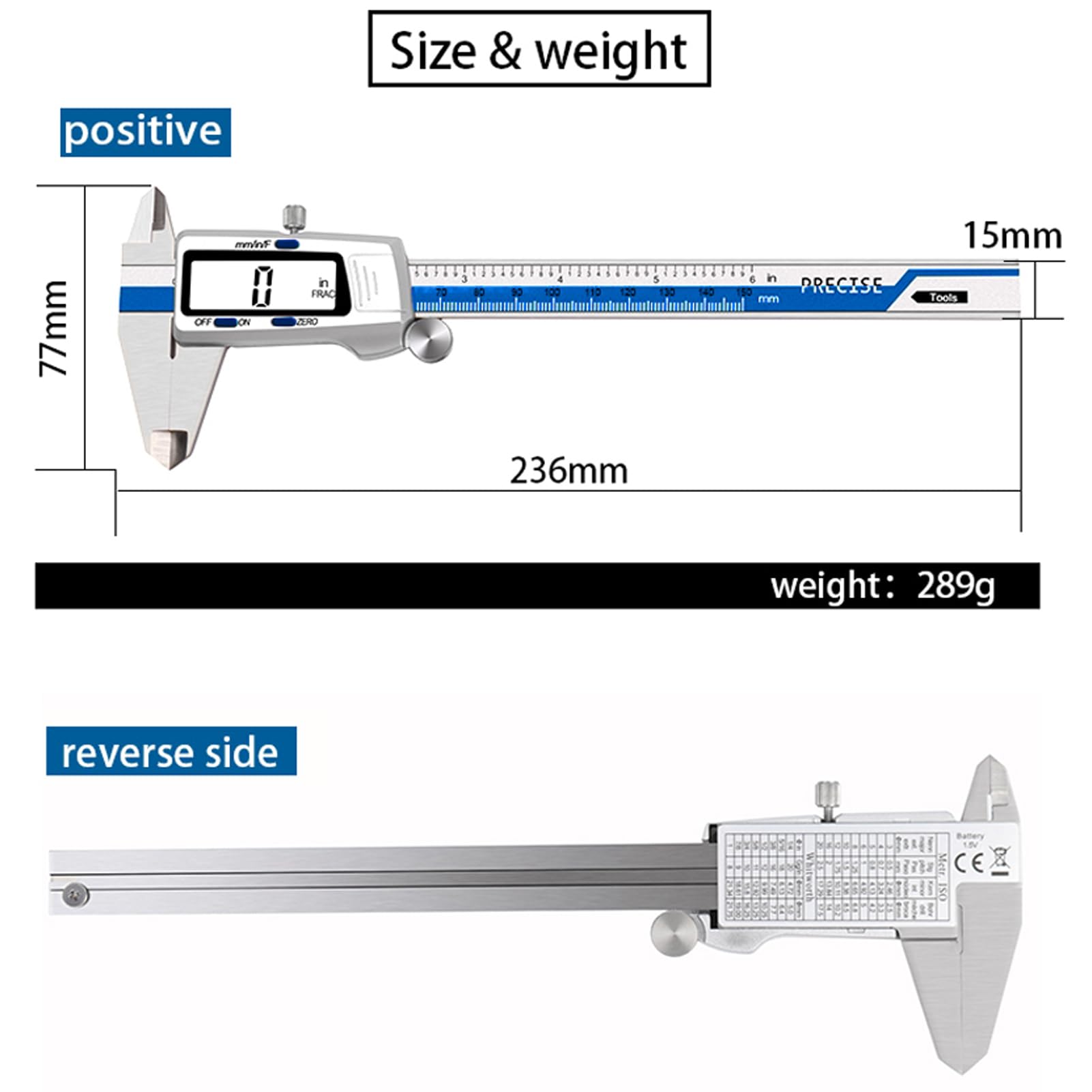 Inner Diameter Gauge Aluminum Alloy High Measuring Tool 50-160mm (Generic78ath2ynko-11)
