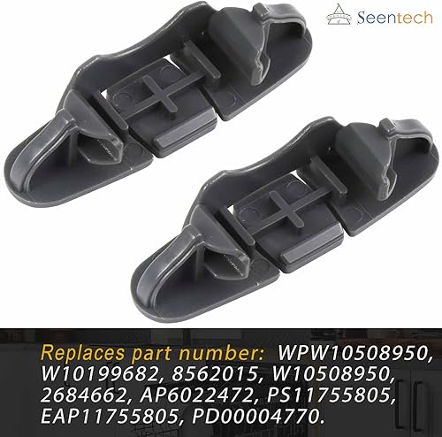 Miniatura 3 de W10508950 Clip de tope de riel deslizante para lavavajillas Whirlpool Kenmore - Reemplaza: W10199682 8562015 W10508950 2684662 AP6022472 PS11755805