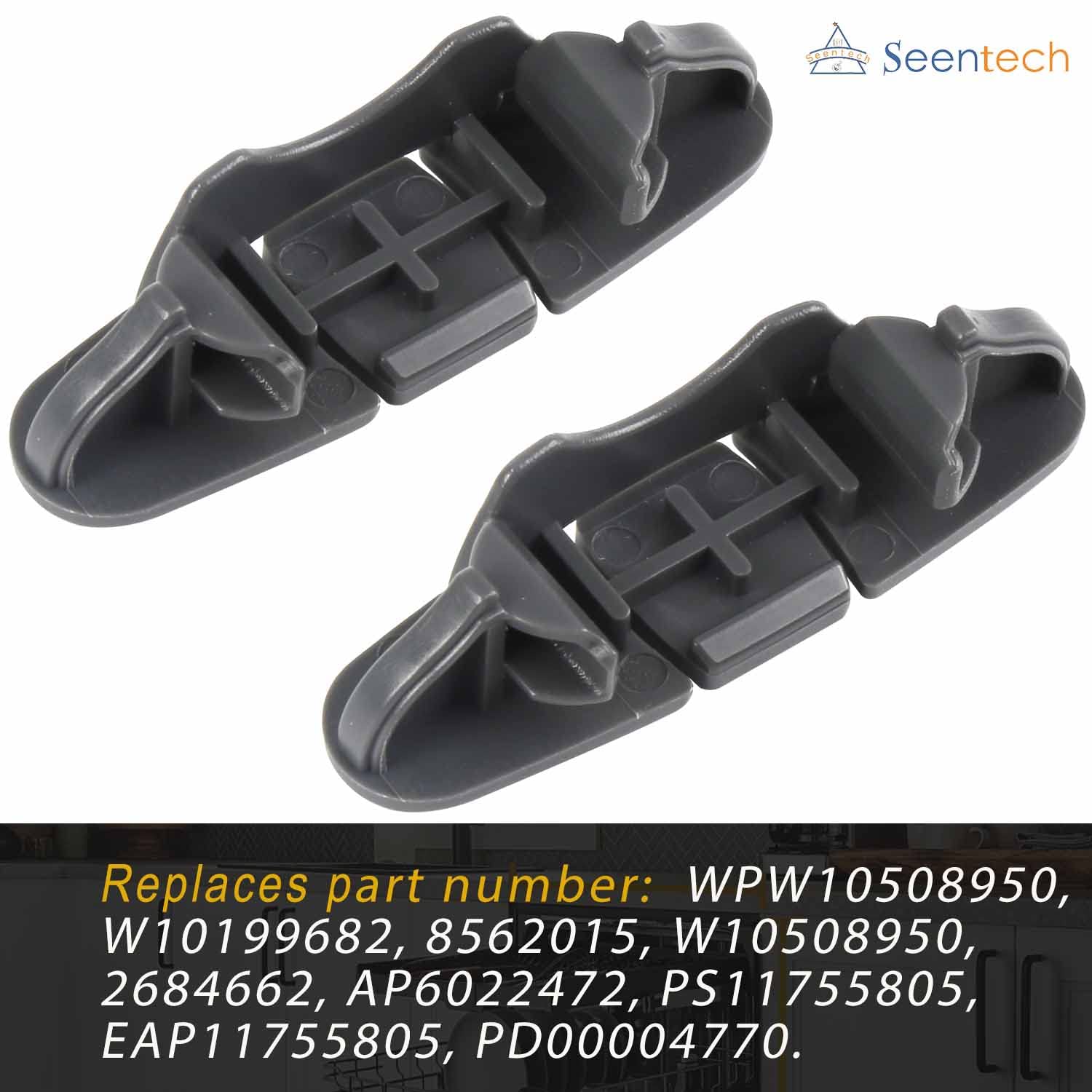 Dishwasher Rack Stop Clip - Whirlpool & Kenmore -3 Dishwasher Rack Stop Clip - Whirlpool & Kenmore -3