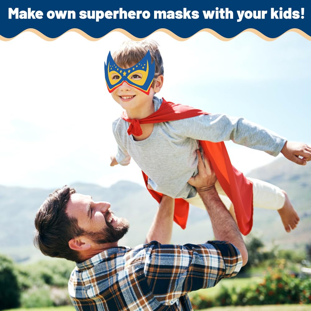 Masques à Colorier pour Enfant 12 Pièces DIY Super-Héros Peinture Bricolage