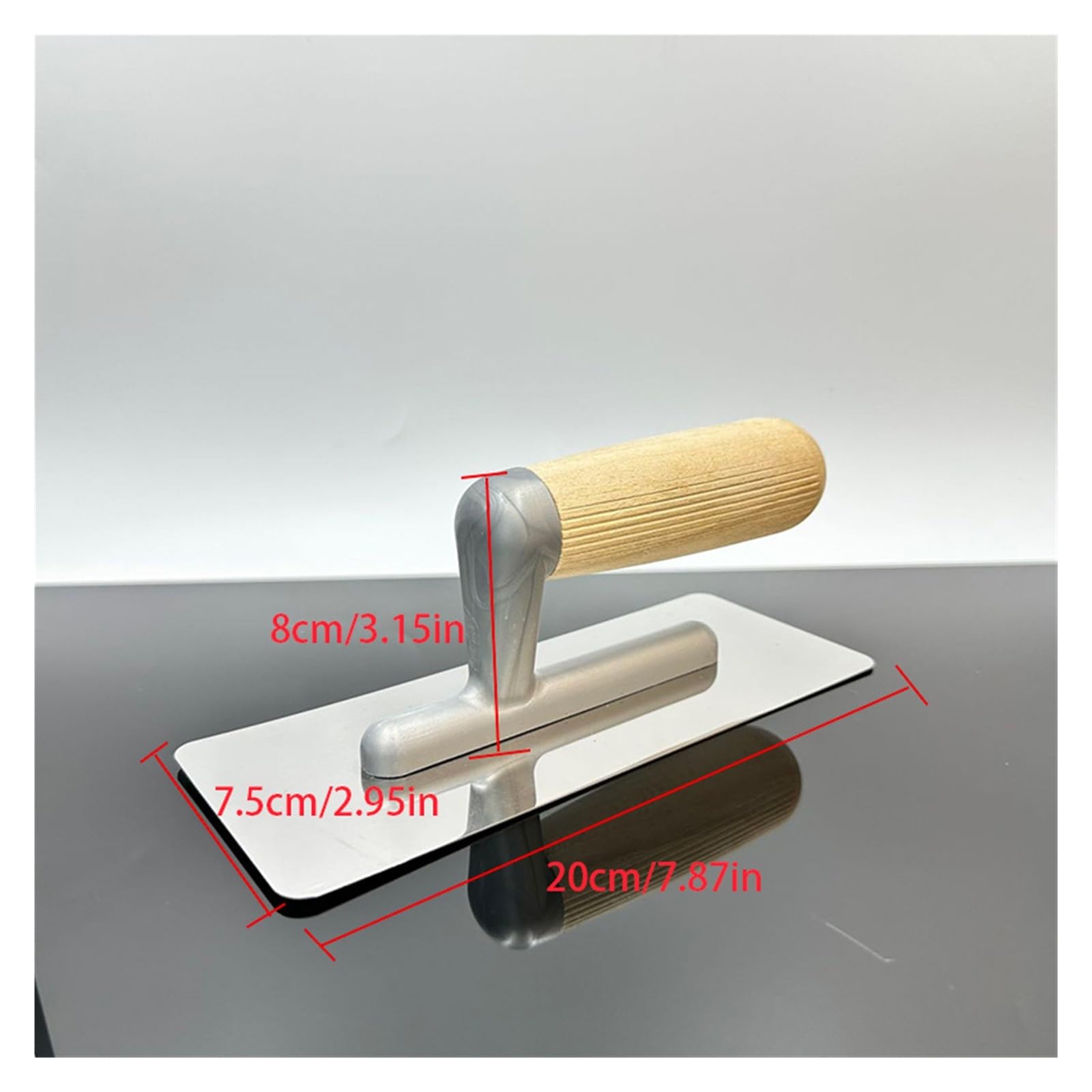 Edelstahl-Spachtelkelle, Kieselgur-Textur, Farbwerkzeug, Gips-Malgeräte(2pcs)