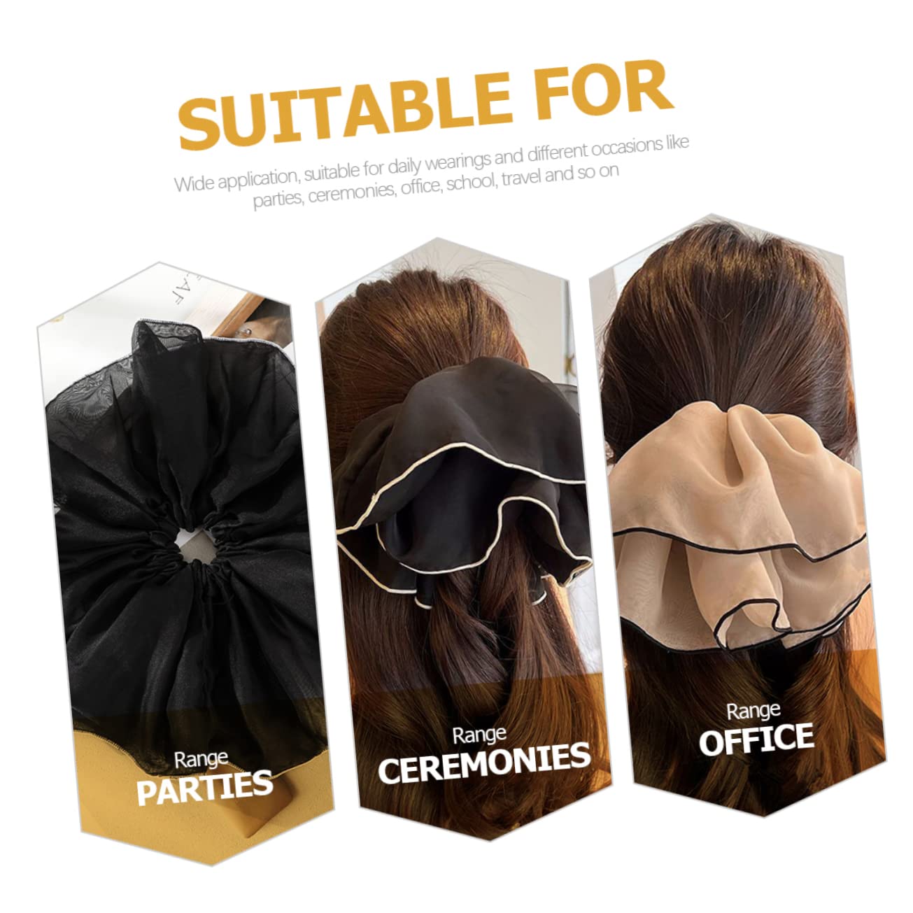 MAGICLULU 16piezas Scrunchies De Pelo Elásticos Para Mujer y Niñas Accesorios De Cabello Colores Neutros