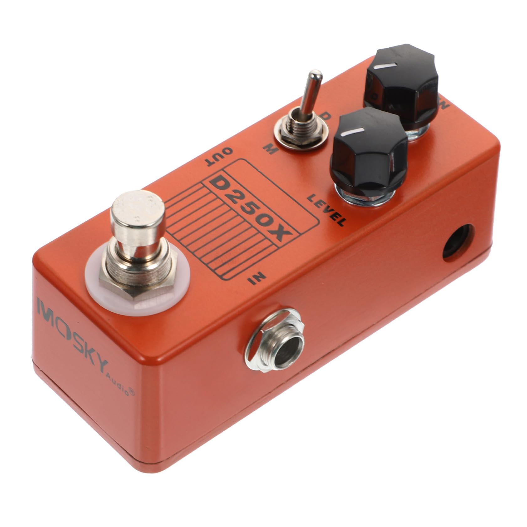 Toyvian Pedale per Effetti Chitarra Elettrica True Bypass in Metallo Arancione, Facile da Sostituire, per Effetti Multieffetto e Accessori Chitarra
