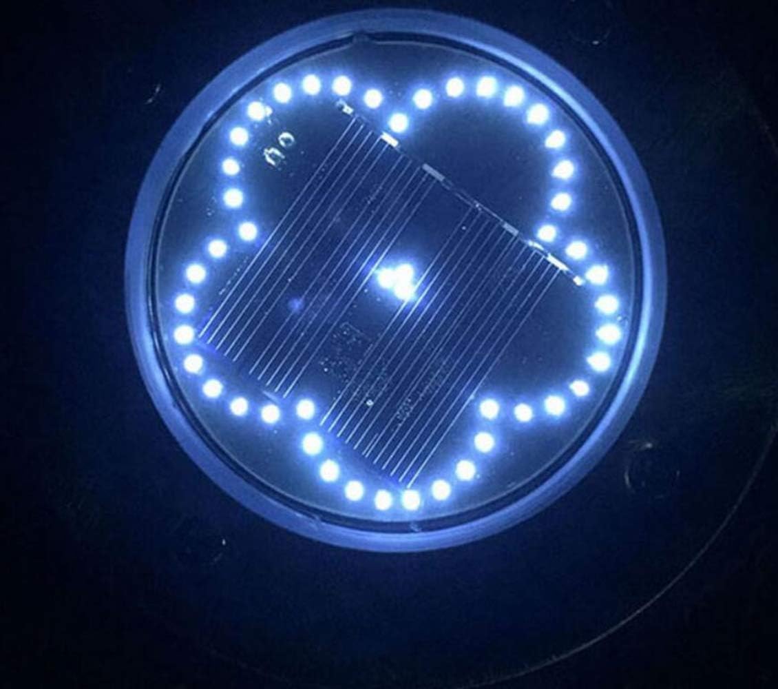 Solar Ground Lights 48 LED Disk Light Solar Powered Path Lights Outdoor Garden Pathway Lights for Outdoor Landscape Path Yard Patio Lawn Driveway Pathway Walkway, 4 Pack,White