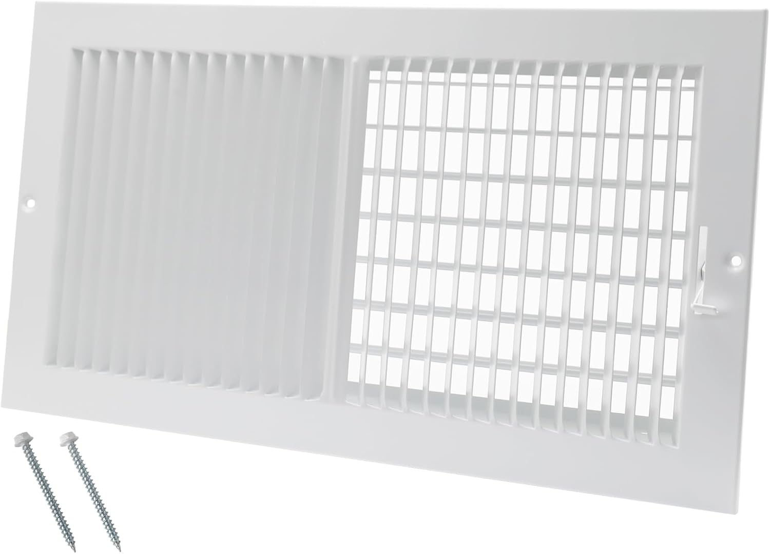 16 x 8 Inch [Duct Opening] Air Vent Covers for Wall or Ceiling - High Airflow 2 Way Steel Ventilation - Adjustable Wall/Ceiling Register, 17-3/4 Inch x 9-3/4 Inch [Overall Dimensions] 16"W x 8"H [Duct Opening]