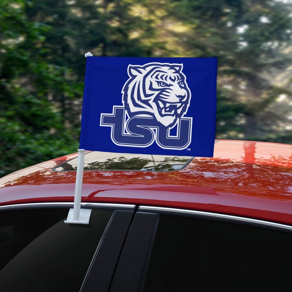 AGAS Russia Car Flag Premium 10.5x15 inch Double Stitched Edges Double Sided Print on Superknit Polyester 19 Inch White Plastic Unbreakable Stiff Pole