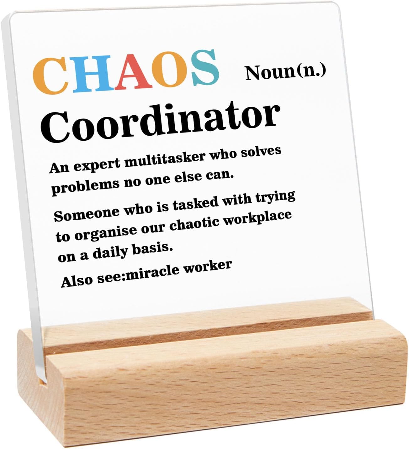 Funny Office Sign Cute Office Phrase Definition Chaos