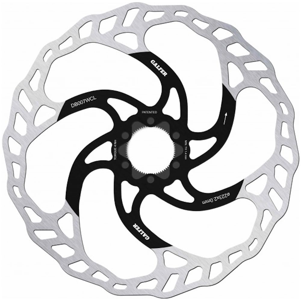 GALFER Disco de freno para bicicleta de montaña Wave Fixed Center Lock 200 x 2,0 mm, listo para bicicleta eléctrica