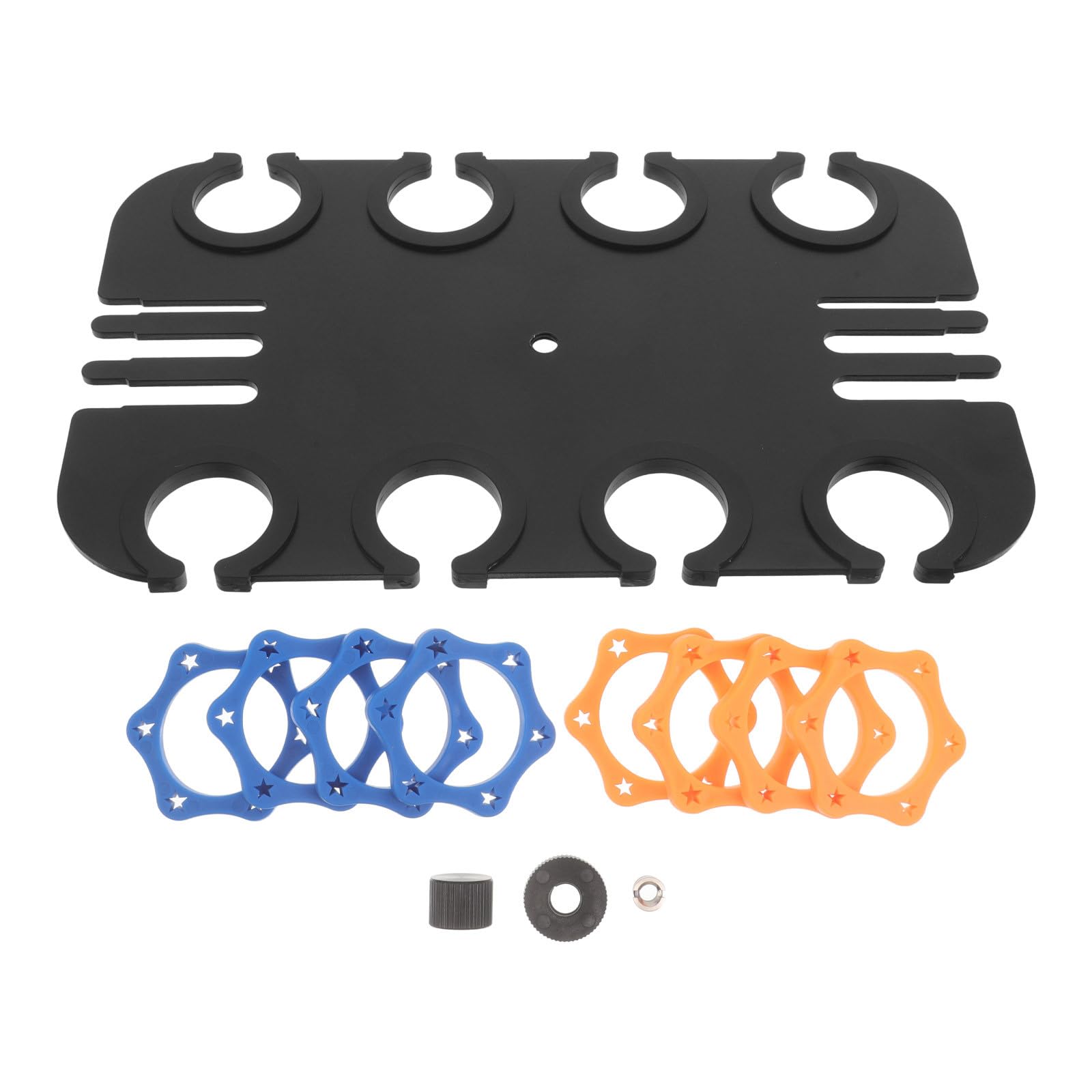 Cabilock Soporte de Pared Almacenamiento Seguro para Micrófono Negro Rectangular con 8 Agujeros, Acero al Carbono y Plástico y Antirrayaduras para Grabaciones y Transmisiones