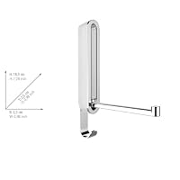 WENKO Klapphaken Premium Sigma, Klappbarer Wandhaken mit Abrutschsicherung, Metall/Kunststoff, 2,5 x 18 x 2,5 cm, Weiß (Packung mit 2) – Ansicht 5