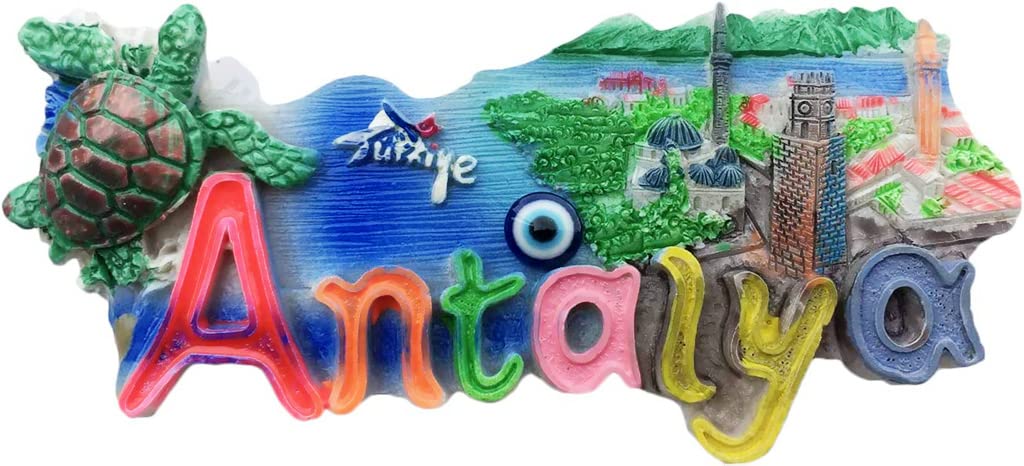 Antalya Turkey Letters Antalya Fridge Magnet Refrigerator Magnet Decoration Magnet Sticker Souvenir Resin Crafts