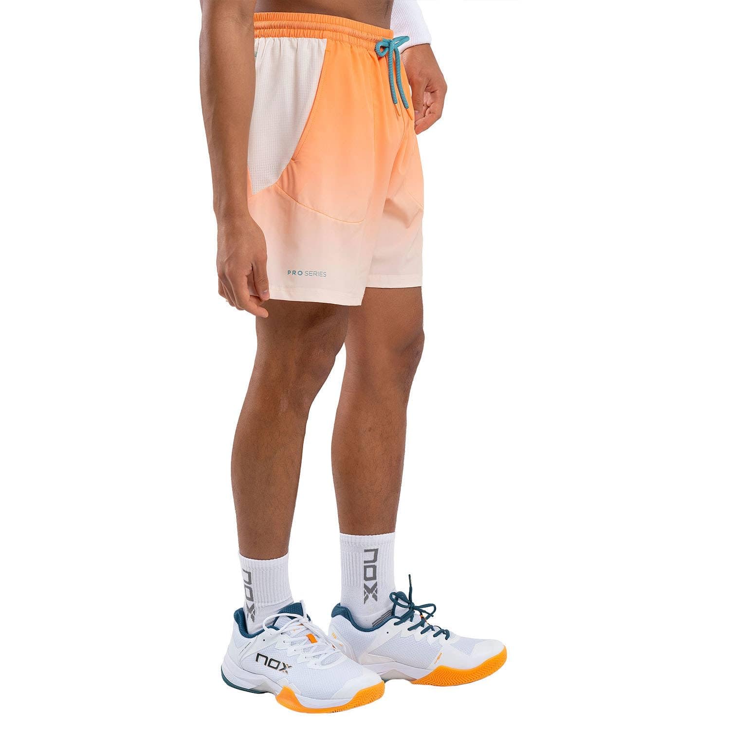 NOX Pantalón Corto Deportivo Hombre Pro Naranja