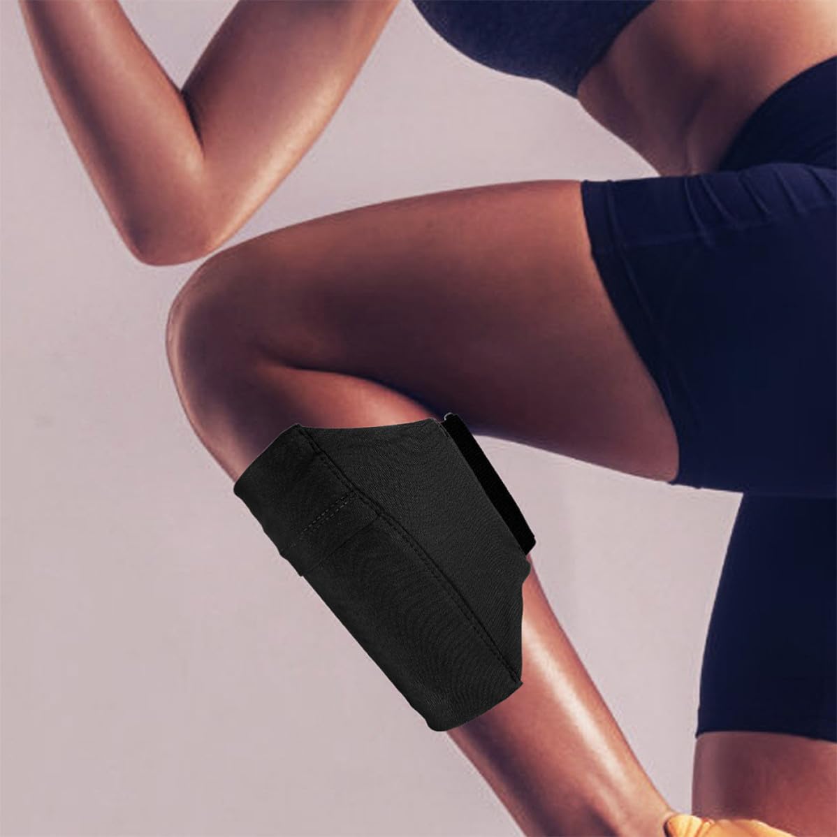 Operitacx 10 Pièces Pochette pour Téléphone de Jambe Réglable, Légère | Bandes Élastiques avec Fermeture Auto-agrippante, pour Smartphones et Clé, Usage Extérieur, Hommes et Femmes