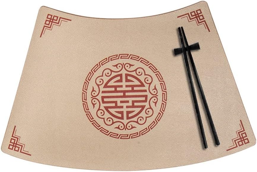 10 PCS Placemat Restaurant Table mats Chinese Style placemats Heat Insulation Soft Washable (Cool or: H) (B)
