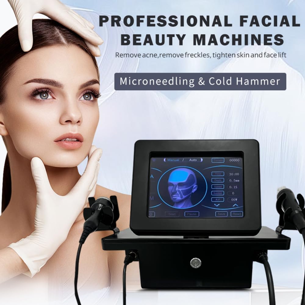 Mecavie Professional Grade Facial Beauty Device,Multi-Probe Skin Tightening & Brightening Tool with Cooling Comfort Feature, Reduces Fine Lines