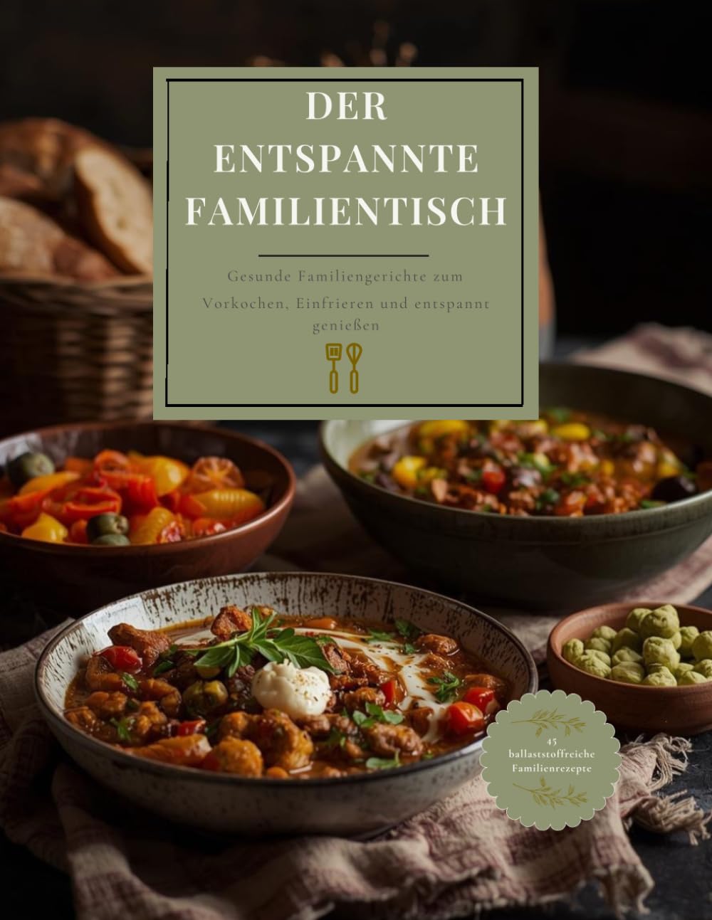 Der entspannte Familientisch: 45 ballaststoffreiche Familienrezepte zum Vorkochen, Einfrieren und entspannten Genießen.