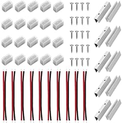 ShineBurky Kit Accessori per Striscia LED al Neon Silicone, 10 Clip Montaggio, 10 Fili, 20 Tappi Terminali, 20 Viti, Produzione DIY di Insegne Estensione per Strisce Luminose Neon LED 6 x 12 mm