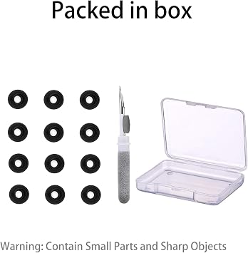 12X Replacement Earbud Tips Wireless Earbuds Accessories Eartips Earpad with 3-in-1 Cleaner Kit Compatible with Loop Quiet/Engage/Experience/Switch, Vosaf, Bigood, FUNSOUND, Yawsoy Earplugs