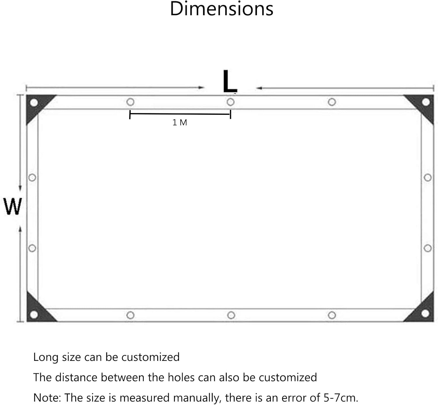 Transparen Tarpaulin, Waterproof Protective Tarp, Tarps with Eyelet for Greenhouse Garden Balcony, Customizable, 380g/m² (Color : A, Size : 0.4 x1.4m)