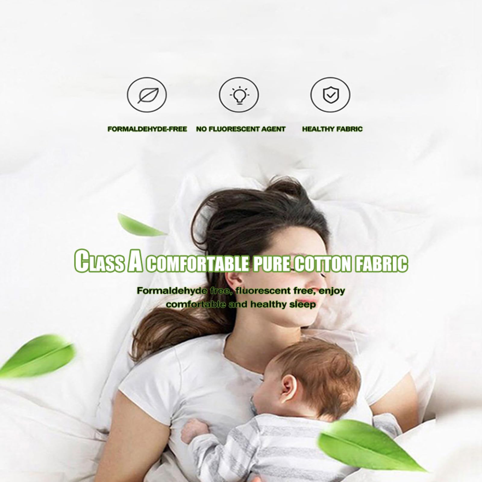 Ochraniacz na materac z gumką premium, 120 x 200 cm, pyłoszczelny, pogrubiony i nadający się do prania, idealny na przytulne i ciepłe łóżko, tekstylia domowe niezbędne