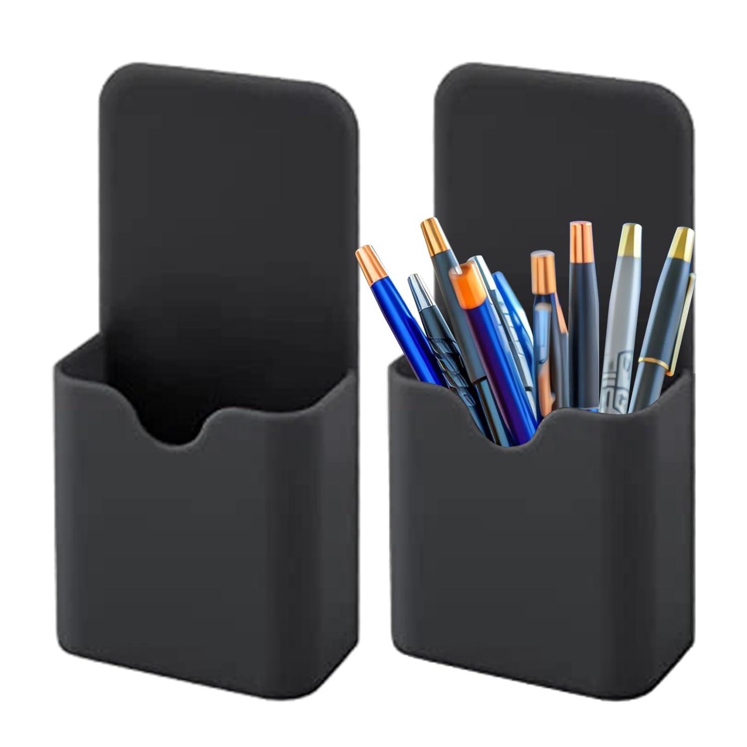 Magnetic Pen Holder - 2Pcs Magnetic Pen Holder for Fridge, Magnetic Pen Marker Holders, ABS Magnetic Holder, Removable Divider Whiteboard Marker Holder, for Whiteboard, Fridge, Refrigerator, Locker