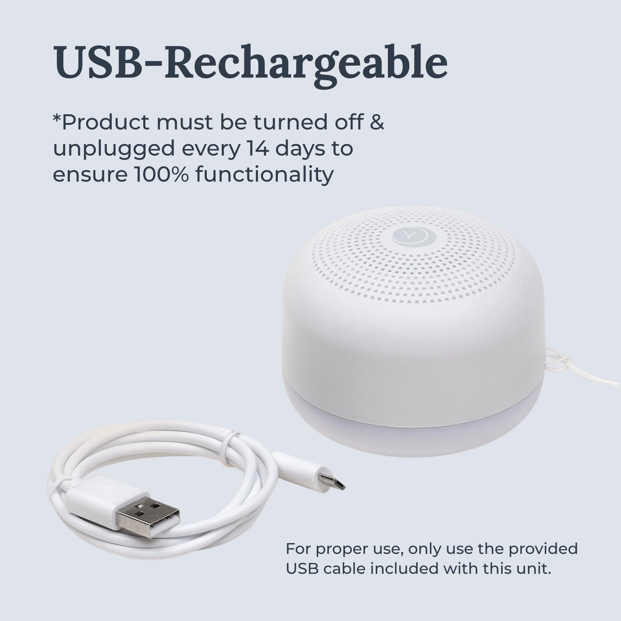 Marpac Yogasleep - Mini máquina de sonido portátil de ruido blanco, 6 sonidos relajantes, luz nocturna suave regulable, terapia de sueño compacta para adultos y bebés, recargable por USB