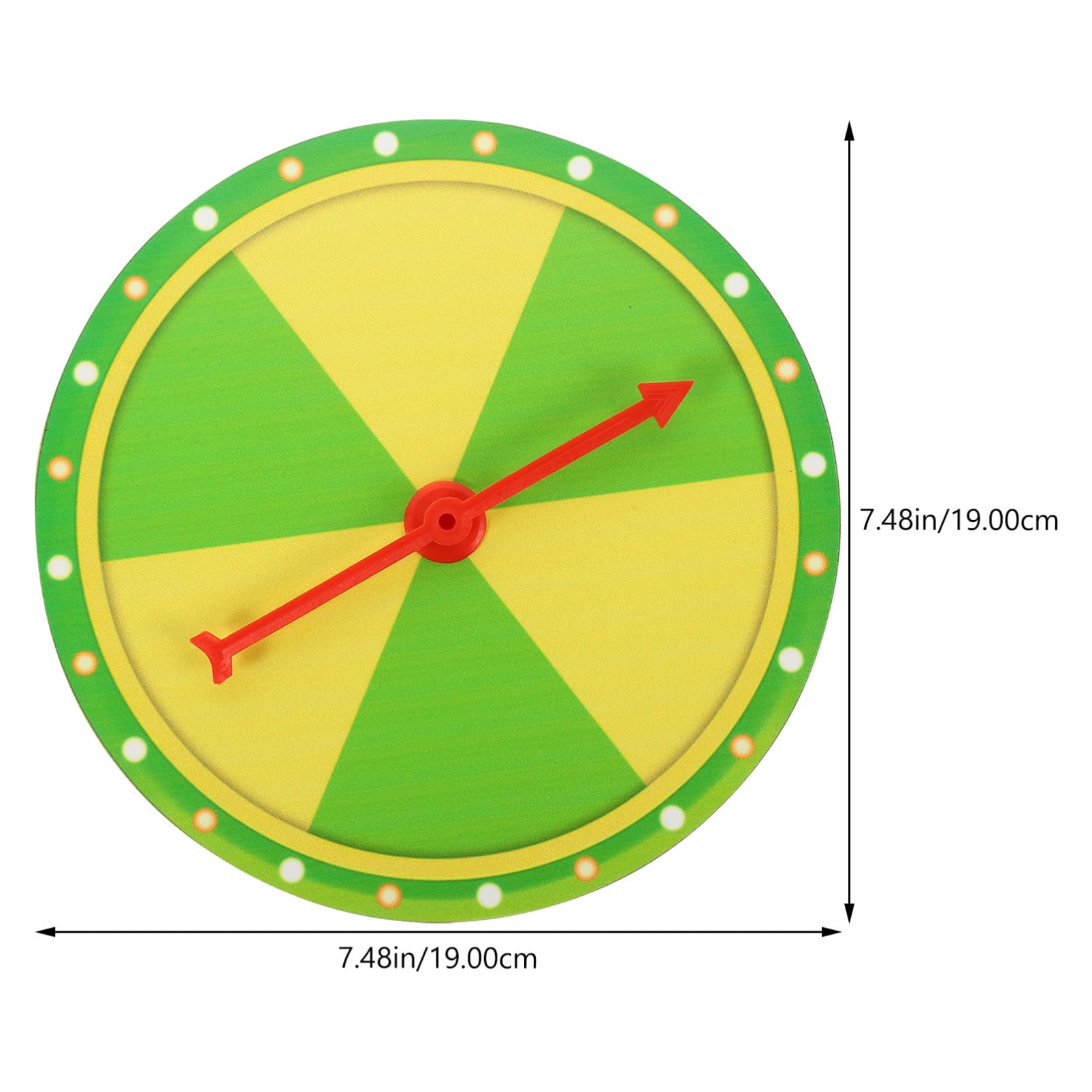 BESTonZON Erasable Prize Wheel Reusable Turntable 20cm Diameter Wheel for Parties Whiteboard Game