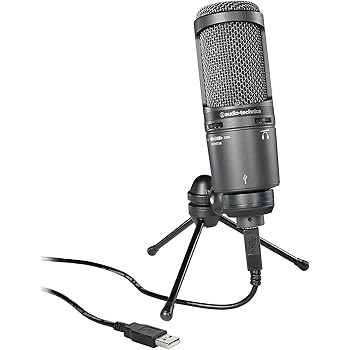 Audio-Technica 2020USB+ Cardioid Condenser Microphone USB Connection, Grey