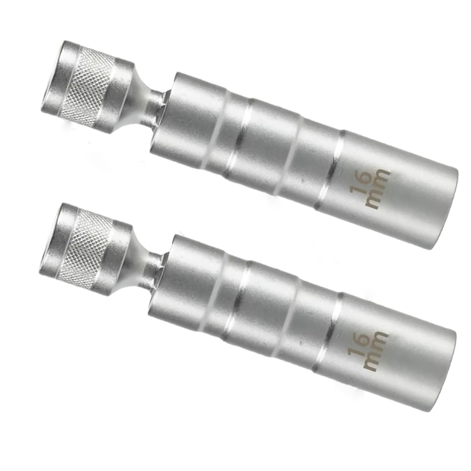 Chiave Candele Accensione 2 Pz 16mm con Magnetico Sottile per Giunto A Parete Auto Presa Candela 12 Angolo Flessibile Strumento di Riparazione Chiave A Tubo