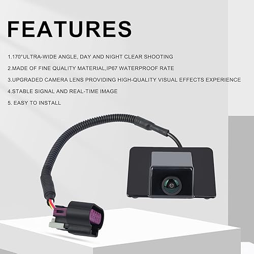 Miniatura 3 de 590-076 Reemplazo de cámara de respaldo de visión trasera para Chevy Suburban Tahoe, GMC Yukon, Cadillac Escalade 2007 2008 Park Assist Camera