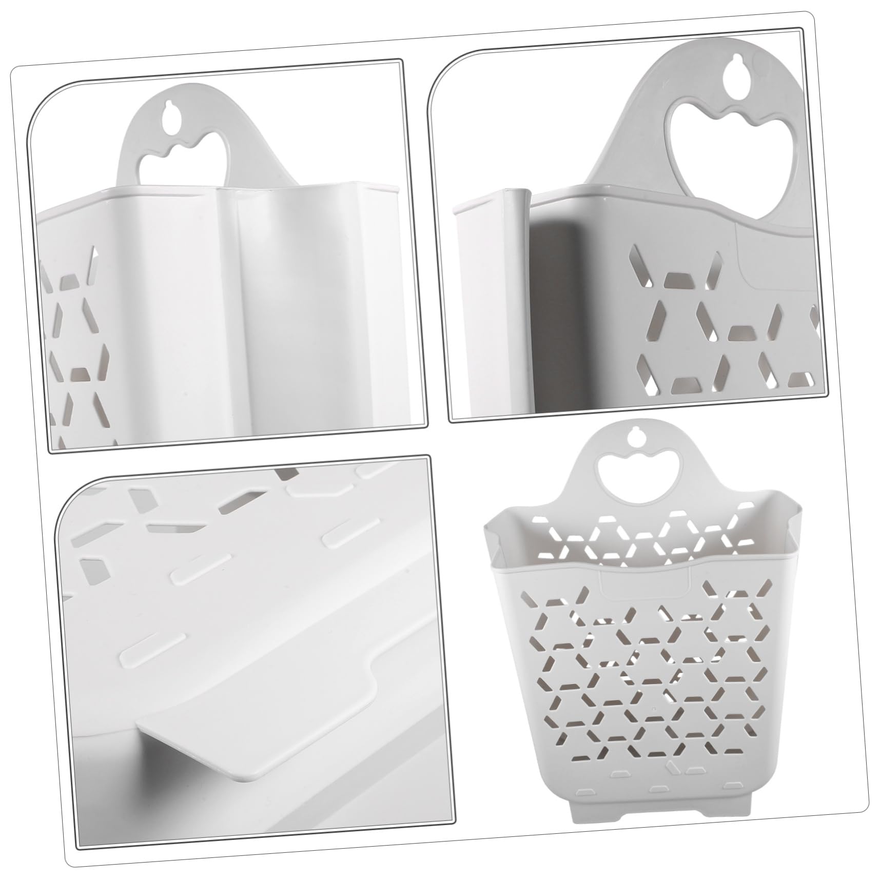 Mipcase 4 Pezzi Cesta Portabiancheria Pieghevole da Contenitore per Biancheria con per Bagno Camera e Salvante e Facile da Installare