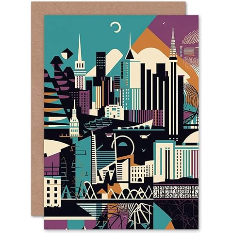Artery8 Dundee City Modern Abstract Greeting Card Cover