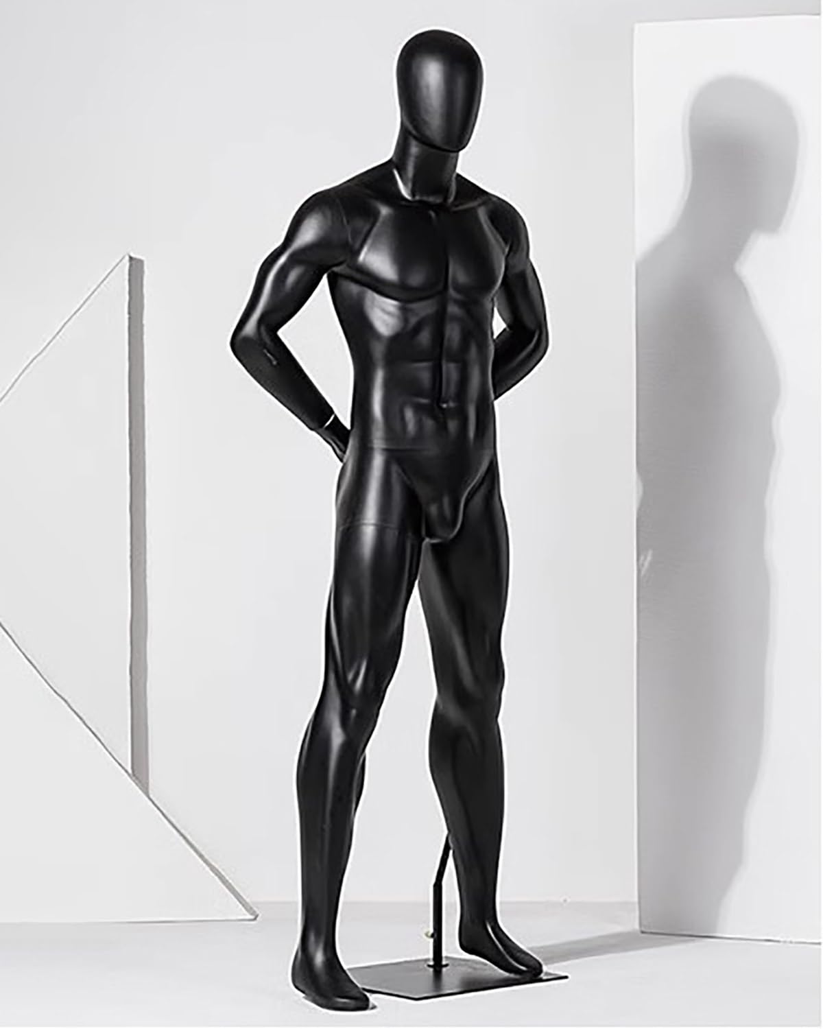 Manichino Uomo Per Abbigliamento Sportivo - Busto Nero Con Supporto Metallico Regolabile, Per Esposizione - Foto 5