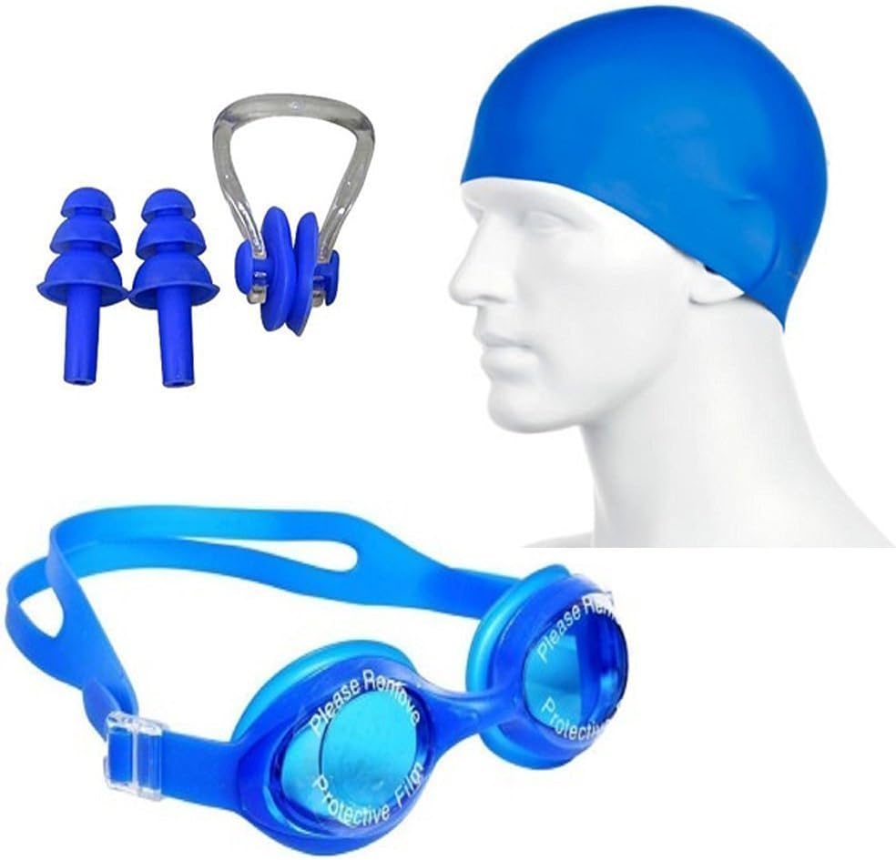 Body Maxx Swimming Kit With Goggles, Cap, Ear Plug, and Nose Clip