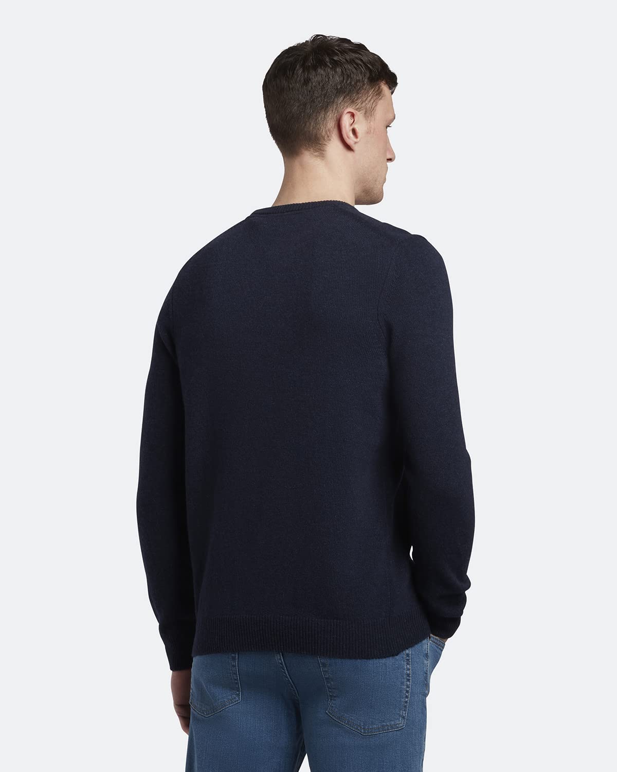 Lyle & Scott Uomo Maglione Girocollo in Misto Lana d'Agnello