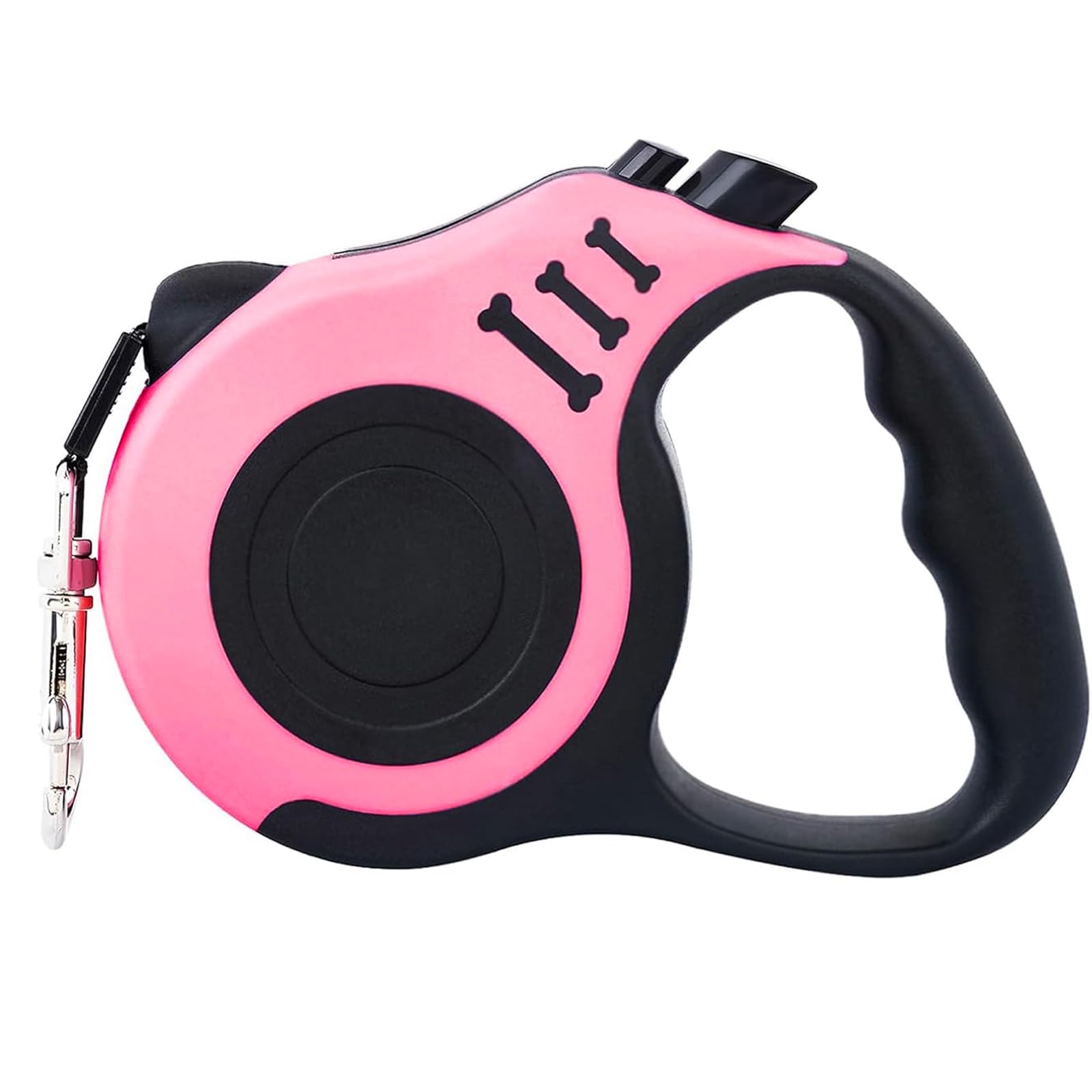 Correa para Perros, Correa Perro Enrollable Reflectante Tamaños de Correas para Perros Perros Pequeños y Grandes Correa Perro Extensible Accesorios para Perros, Rosa, 3 Metros, hasta 20 kg