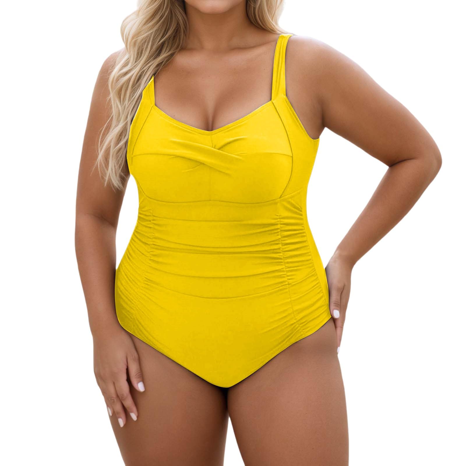 Monokini grande taille push-up WWricotta avec décolleté U profond