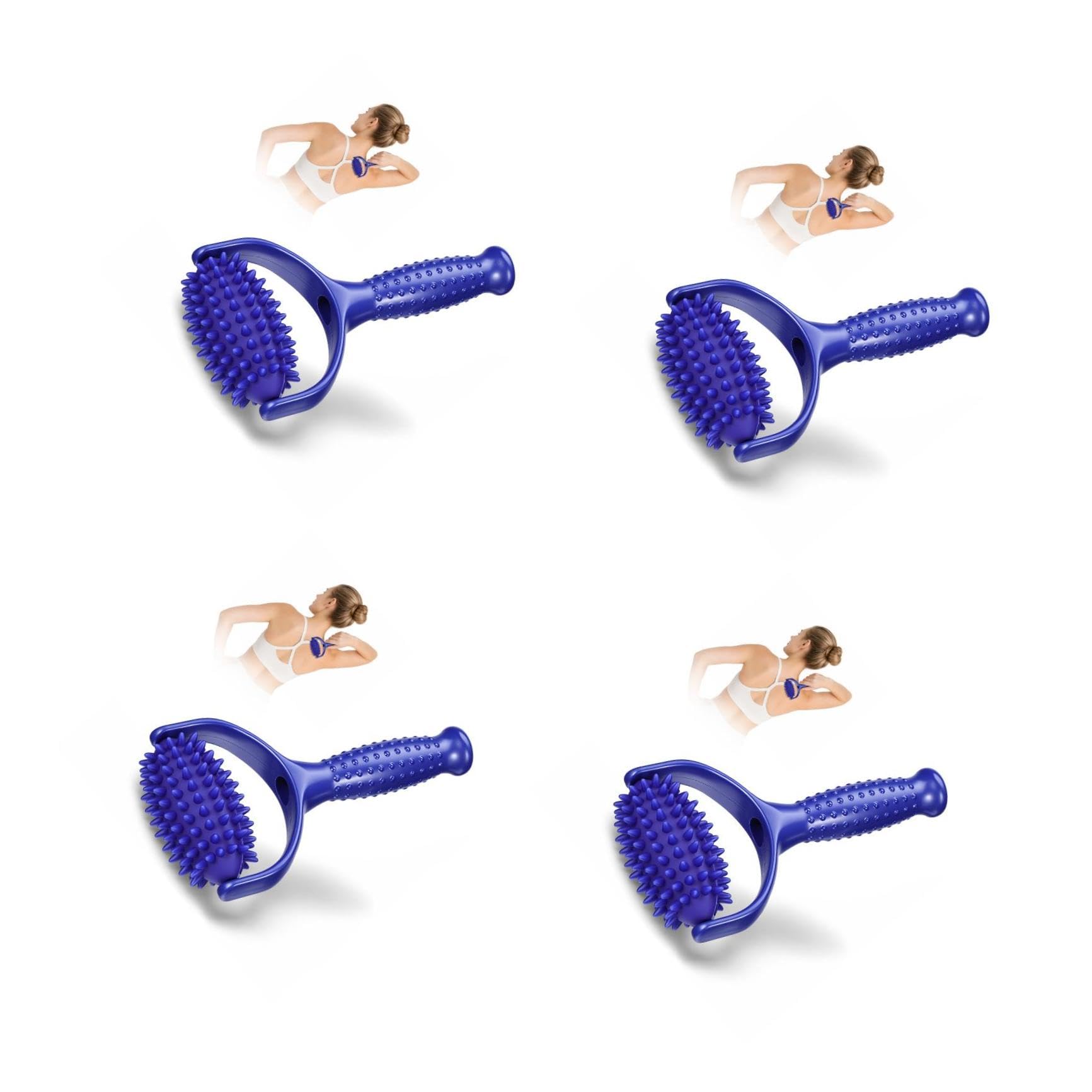 FRCOLOR 4pezzi Massaggiatore Manuale Portatile Per Muscoli e Schiena Bastoncino Per Massaggi Yoga Rilassante Per Collo e Gambe Per Migliorare Flessibilità e Benessere