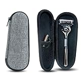 Harte Tragetasche Kompatibel mit Gillettes Manueller Rasierer, Tragbare Reisetasche für Gillettes Fusion Rasierer für Männer, Gillettes Beheizte Rasierer Schutzbox (2-in-1)