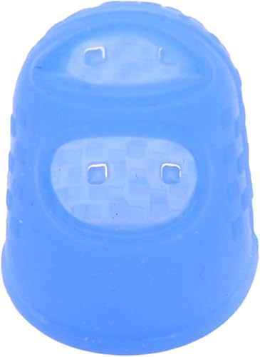 Miniatura 4 de Hsakess - 5 protectores de dedos de guitarra, protectores de dedos de silicona para guitarra, transpirables, color azul oscuro