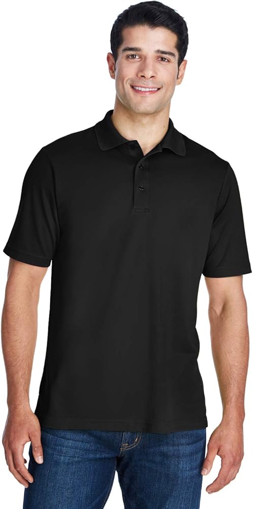 Ash City - Core 365 Men's Origin Performance Piqué Polo L BLACK at