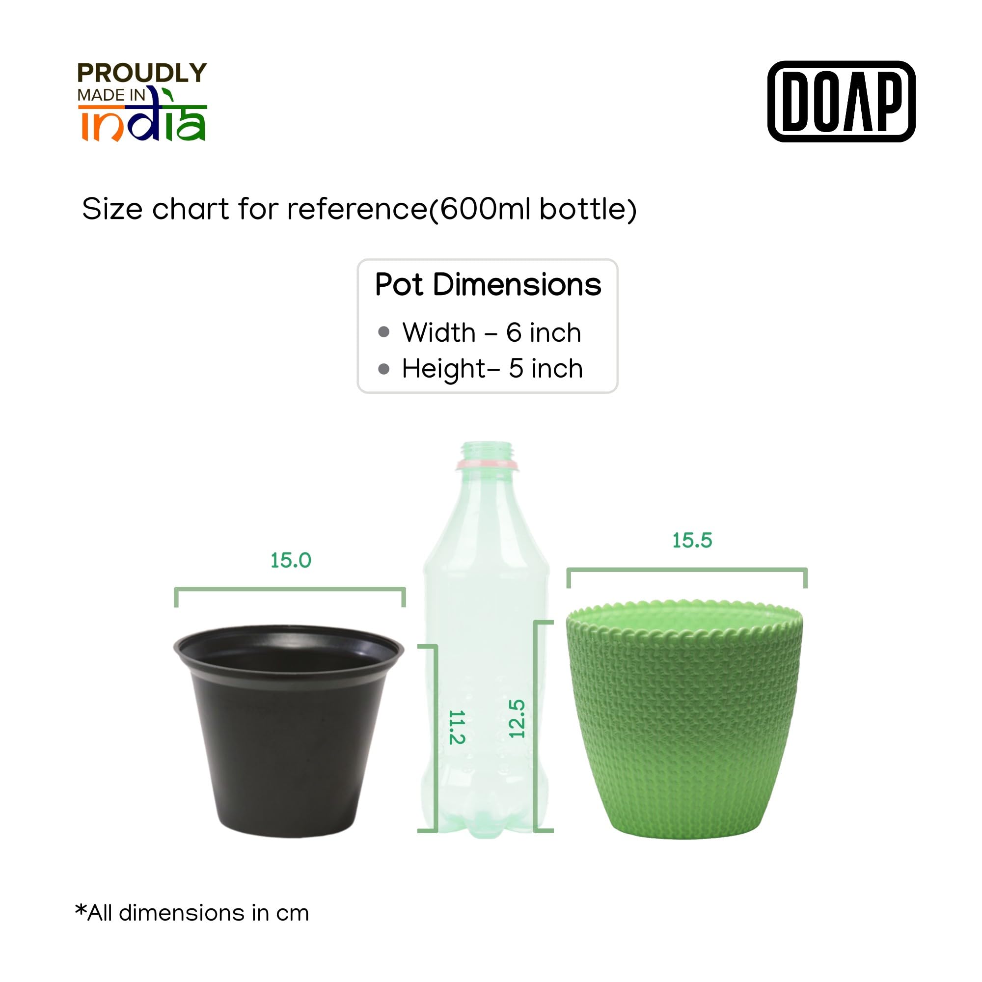 DOAP Decorative Planter Set - Self Watering Pots -3