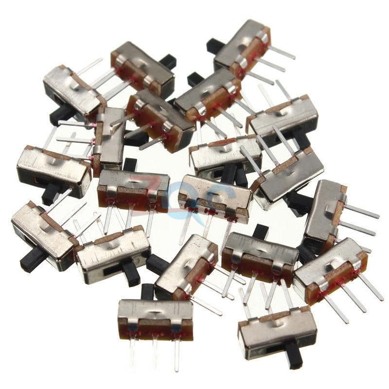 20PCS SS12D00G3 Slide Switch 2 Position SPDT 1P2T 3Pin PCB Panel Mini Vertical Toggle Switches for DIY Electronic Accessories