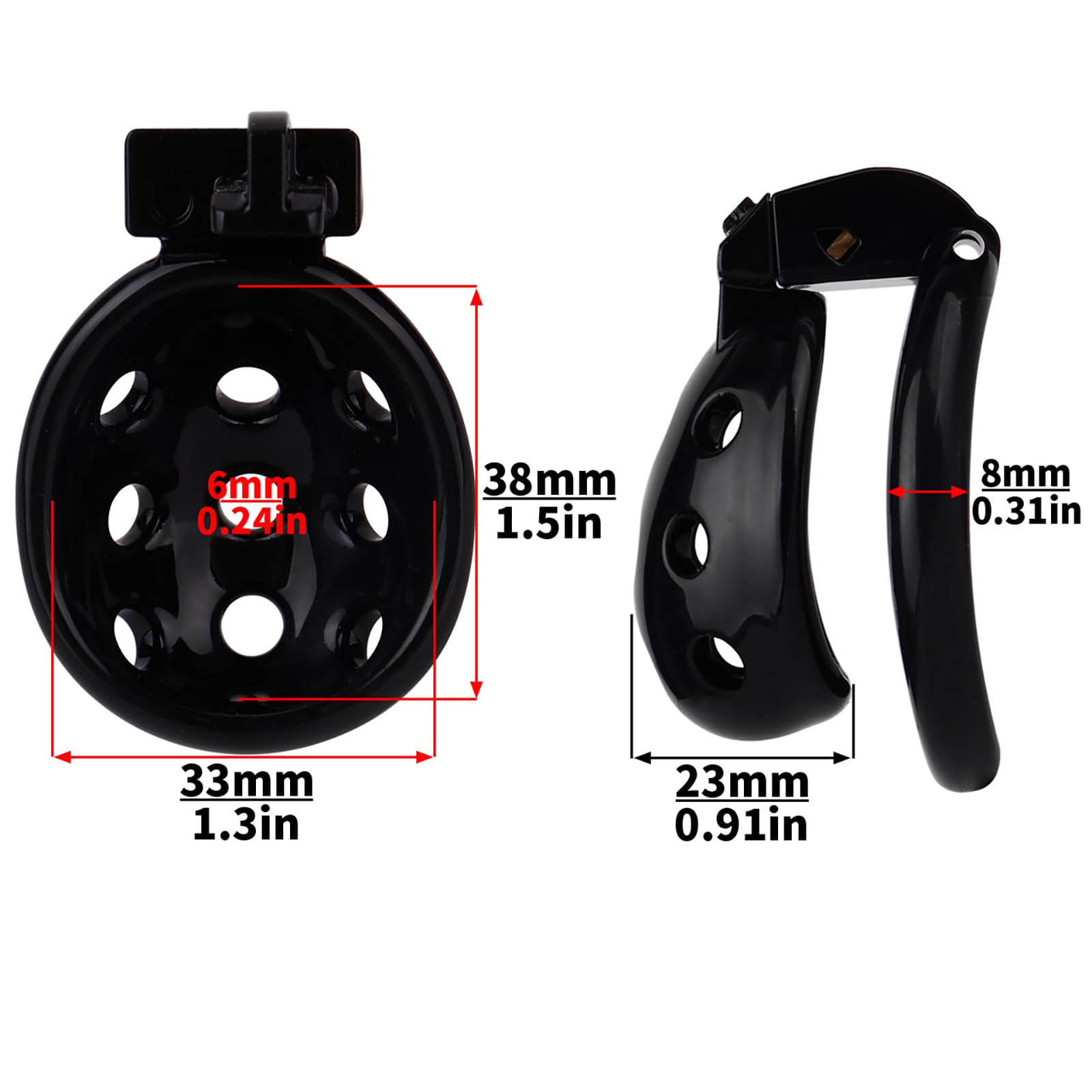 Chastity Cage Pene Jaulas De Pene En Bondage Chastity Cage Uomo Cintura Castità Per Uomo Penis Cage Gabbia Pene Cock Cage Sex Toy Gabbia Castità Per Uomo Gabbia Di Castità (Black)
