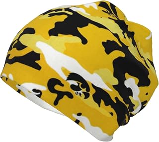 Gorro de camuflaje amarillo para niños y adolescentes, gorro de punto cálido para niñas, Color de la foto, Talla única
