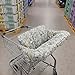 Shopping Cart Cover for Baby boy Girl, Multi-in-1 Cart Covers for Babies, Soft Padded Infant High Chair Cover, Machine Washable, Grocery cart seat Cushion Cover Grey Leaves